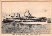Boat Ship Hendrick Hudson Steamer River Day Line Postcard Old Vintage Card View