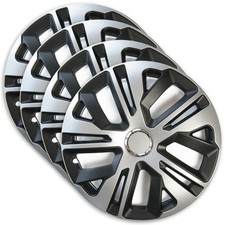 4x Radkappen Radblenden Radzierblenden Raven Silber Schwarz 16 Zoll für Renault