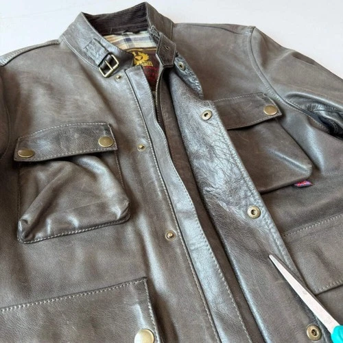 Belstaff Brad Gold Label (M) Motorcycle Leather Jacket image 16