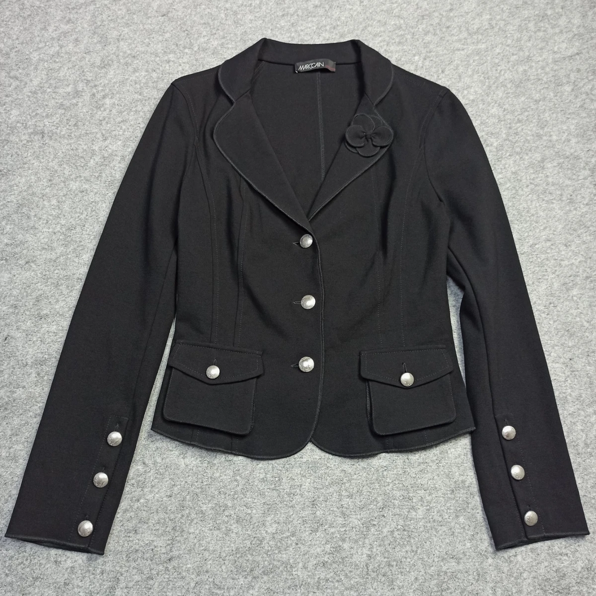 Veste En Laine Vierge MARC CAIN Bleu - Taille 36 (N2), Coupe Régulière, état Parfait - Occasion
