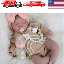 Soft 20-Inch Reborn Baby Doll with Magnetic Pacifier & Clothes Set - Gift Boxed!