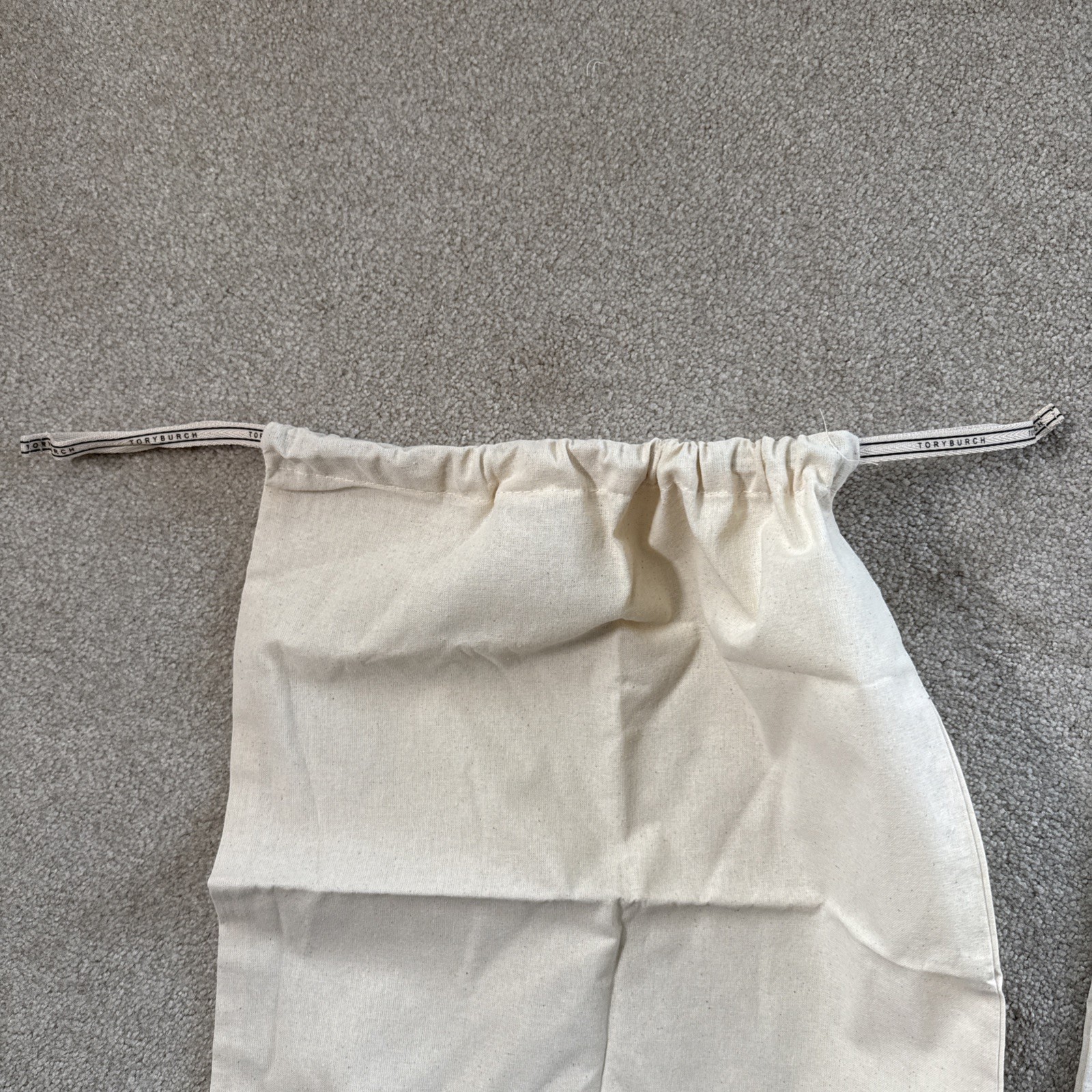 Lot of 2 TORY BURCH 13"x17" Dust Bags Designer Logo Storage Canvas Beige thumbnail 3