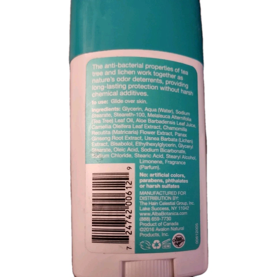 Alba Botanica TEA TREE Aluminum Free  Deodorant Stick 2oz (57g) NEW VHTF* READ* - Image 3 of 4
