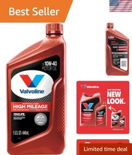 High Mileage 10W-40 Synthetic Blend Motor Oil - Seal Conditioning Formula - 1 Qt