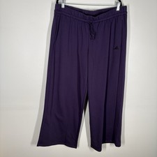Adidas Women 2XL Purple Essentials Small Logo Feel Cozy Open-Hem Pants NWT