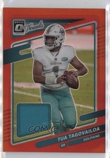 2021 Panini Donruss Optic Donruss Threads Red Prizm Tua Tagovailoa #TH-14 6r6