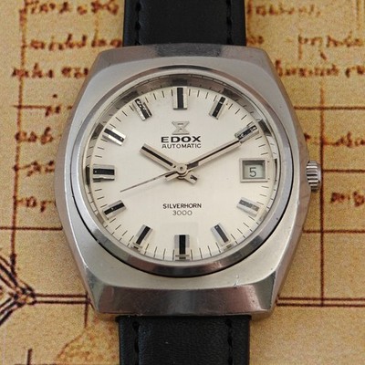 Edox Silverhorn 3000 1970s Swiss Automatic Vintage Watch