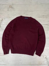 Polo Ralph Lauren Knit Sweater Old Money Luxury Men Size XL Burgundy