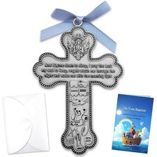 ForFine Guardian Angel Cross Baby Baptism Gifts for Boys Girls with Christeni...