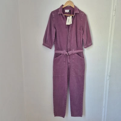 Combinaison en denim Frida violine BA&SH - T.2 (Neuve avec étiquette) - Photo 1/4