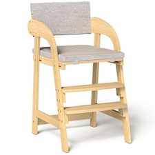 Easyego Wooden High Chair for Babies and Toddlers Height Adjustable up to 130 lb