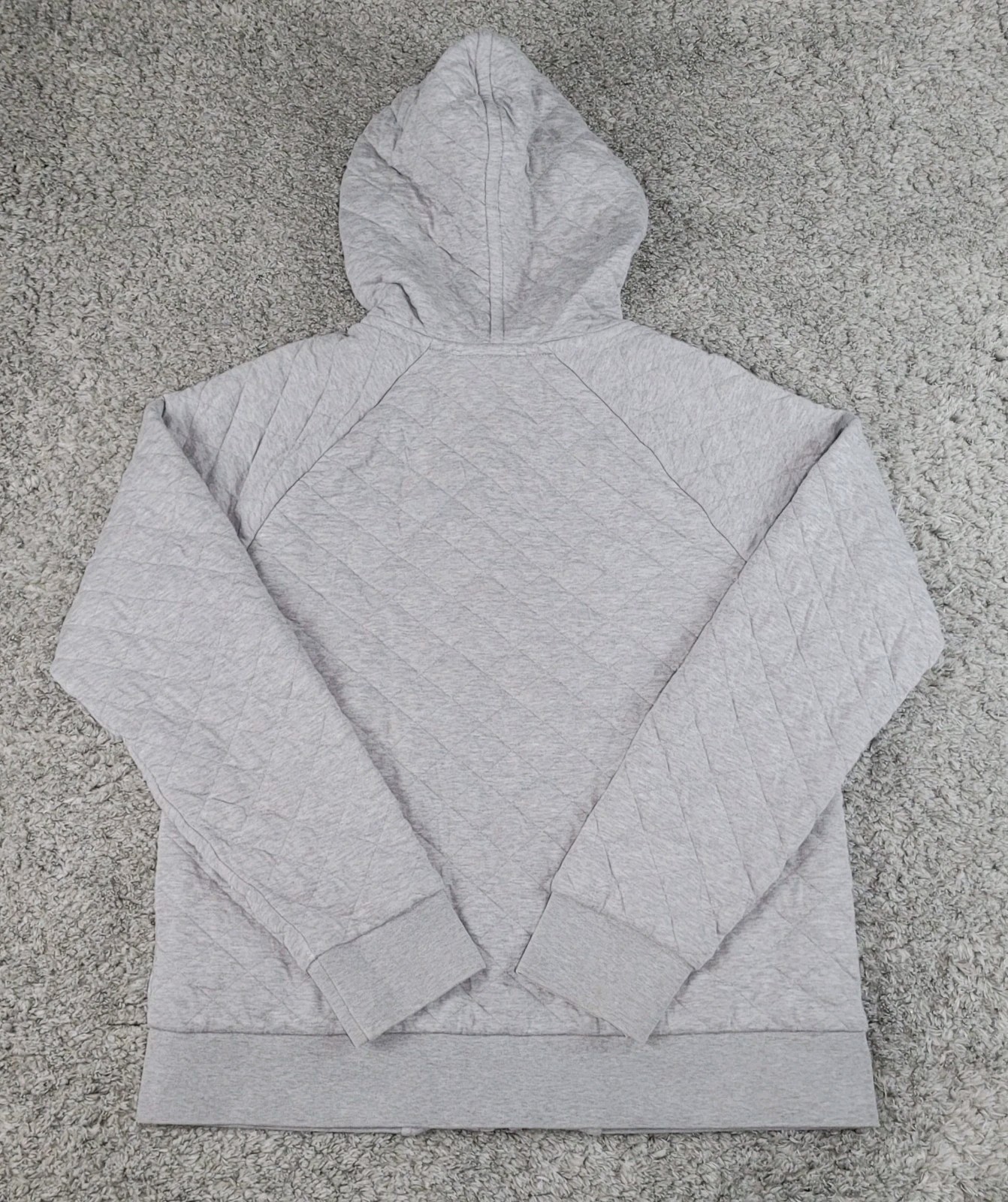 Patagonia Organic Cotton Quilted Full Zip Hoodie Gray Women’s Size Medium  thumbnail 2