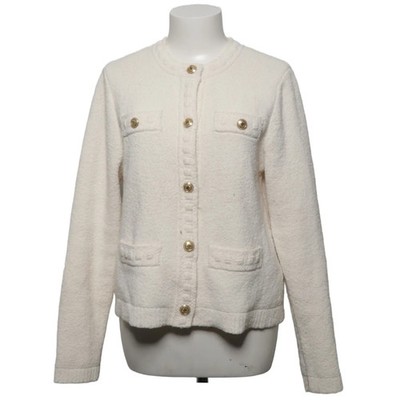 H&M, Strickjacke, Damen, Größe: M, Weiß, Polyester/Viskose/Polyamid #phf
