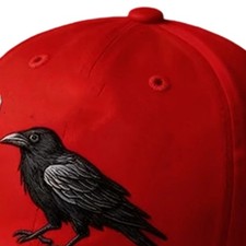 Adjustable Baseball Cap with Embroidery Crow Pattern Men Women Soft Cotton Hat