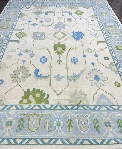 Antique Turkish Oushak Rug Hand Knotted 7x9 8x10 9x12 10x14 12x12 12x15 Area Rug - Picture 2 of 7