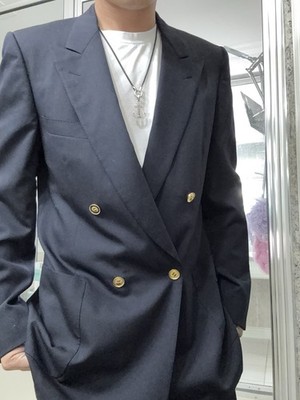 $1995 Brand New Authentic Gucci Wool Jacket Blazer  Navy
