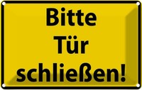 Blechschild 20X30 Cm Bitte TüR SchließEn Warnschild Hinweisschild Sicherheit Vor