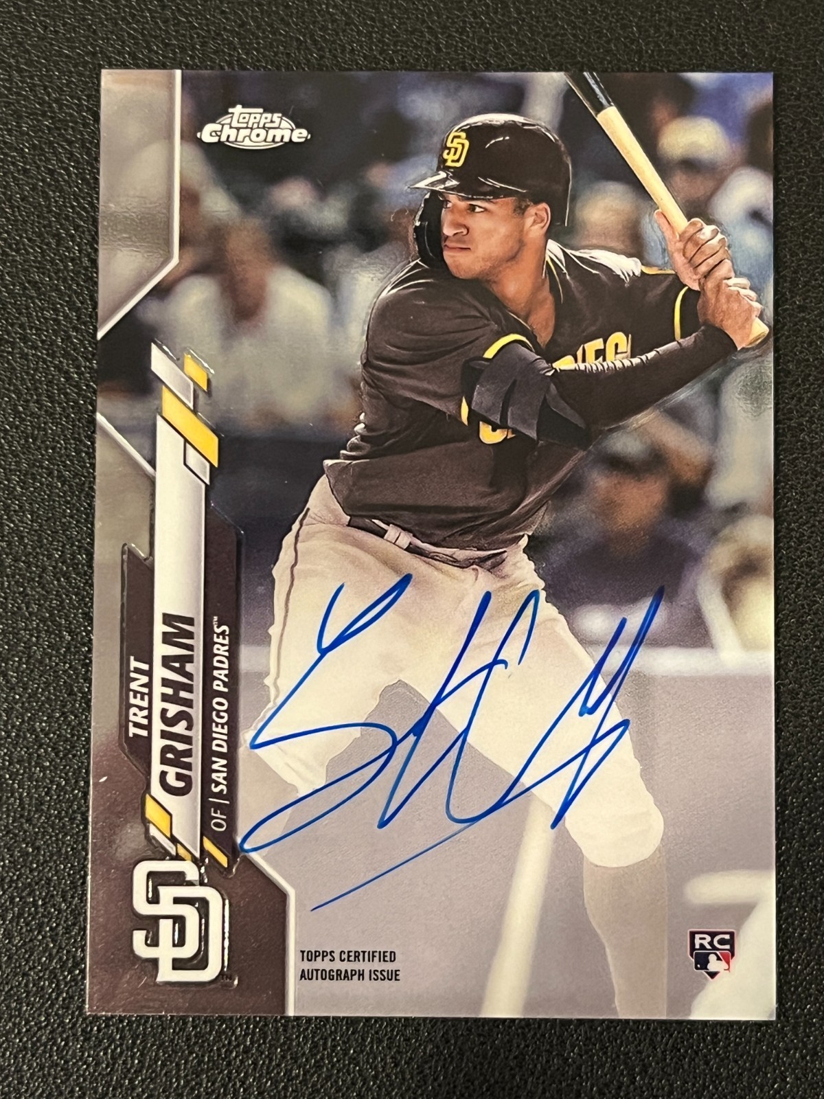 Trent Grisham 2020 Topps Chrome Rookie RC Auto Padres Yankees