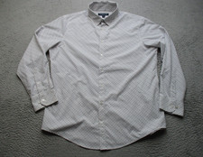 Mizzen Main Shirt Men XL Blue Leeward Geometric Performance Stretch Button Down