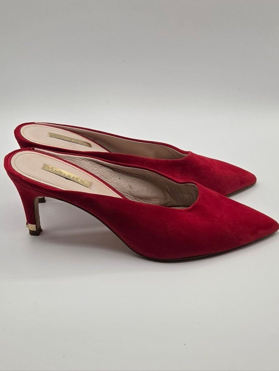 Louise et Cie Karas Red Pointy-Toe Slide Pumps Size 9M View 2