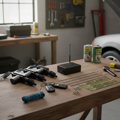Power Door Lock kit, Universal keyless Entry car Remote kit +...