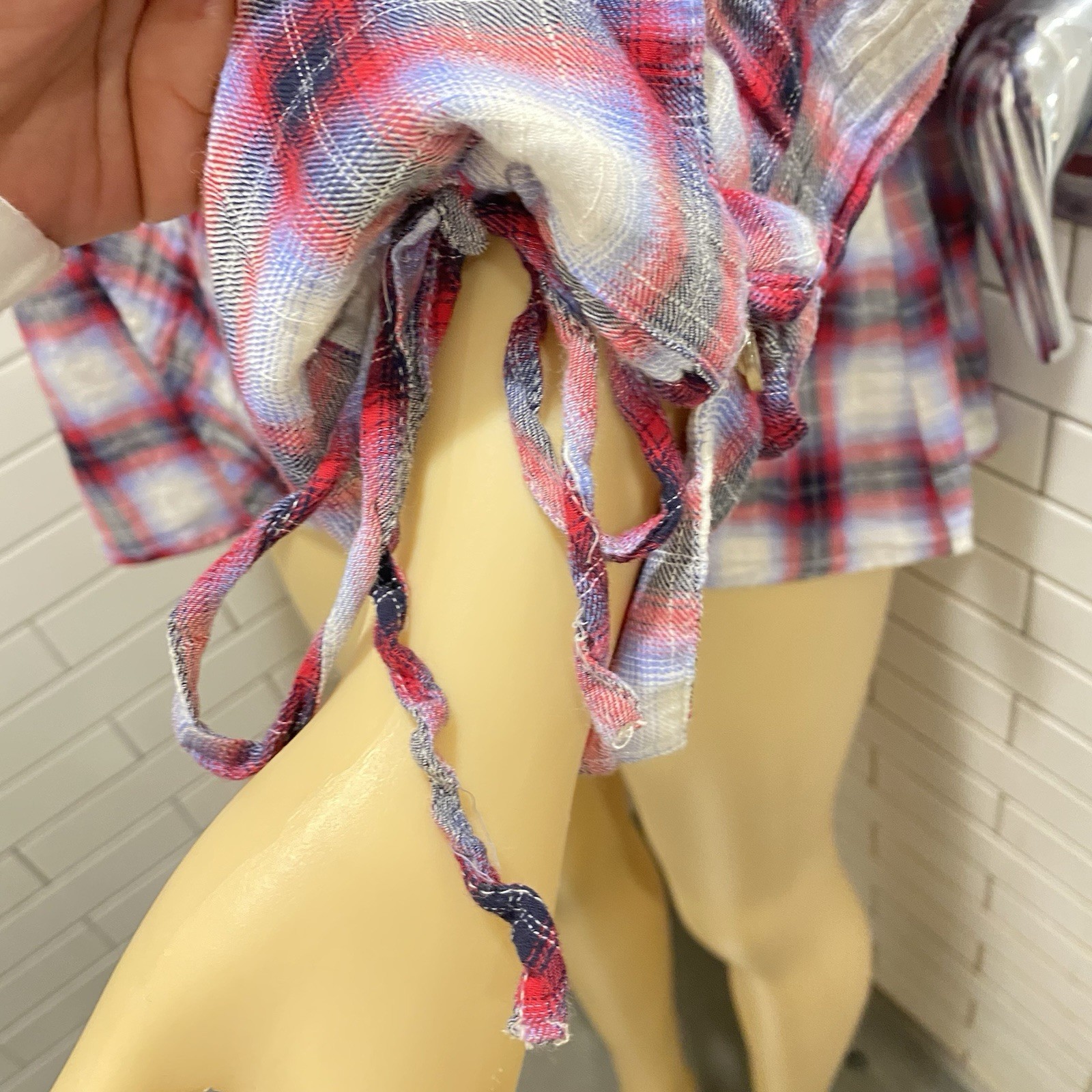 Easel Patchwork Gauzy Oversized Boho Button Up Sh… - image 2