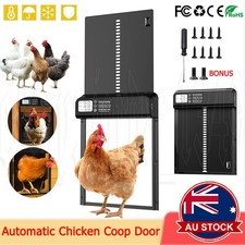 Automatic Chicken Coop Door W/Timer Aluminum Alloy Digital Waterproof Sensor AU