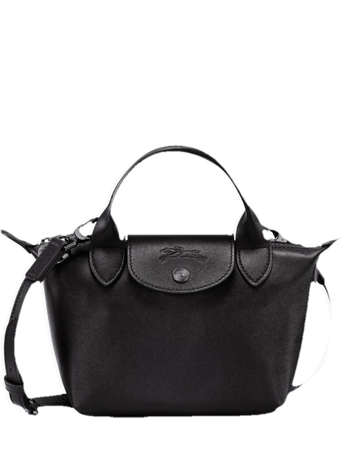 Longchamp Extra Small Le Pliage Xtra Leather Top Handle Bag - Black