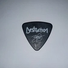 DESTRUCTION Metal Band Diabolical Concert Tour Signature Bass Stage GUITAR PICK