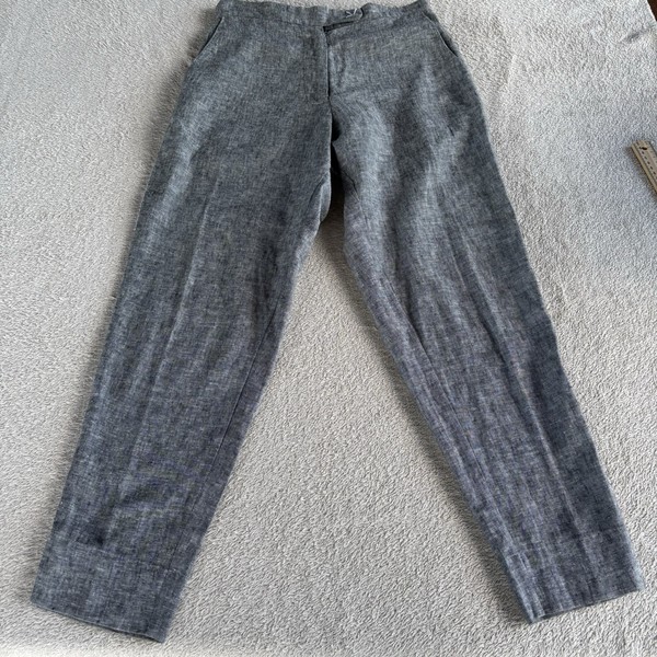 Walker & Beck Pants Fit Women’s Sz 8 Grey Crop 100% Cotton Tapered High Rise