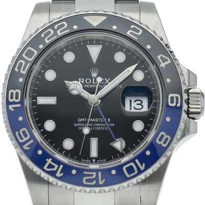 ROLEX GMT Master 2 Uhr Oyster 126710BLNR Edelstahl Herrenuhr schwarz GEBRAUCHT