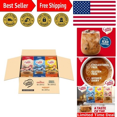 Delicious Non-Dairy Creamer Singles - 150 Count Variety Pack for Coffee Lovers