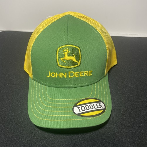 John Deere Toddler Green/Yellow Mesh Farmer/Trucker Snapback Adjustable Hat - Picture 1 of 6