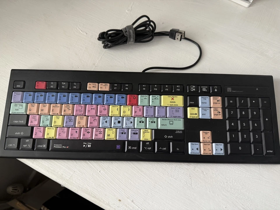 Logictech Tastatur Adobe Premiere Pro, kabelgebunden, Dual USB - Bild 4 von 4
