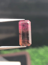 5.40 cart top quality natural bi color tourmaline loose gemstone from Africa