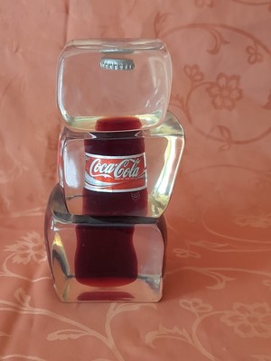 seltene Inklusion Coca Cola Flasche Vintage 3 Eiswürfel