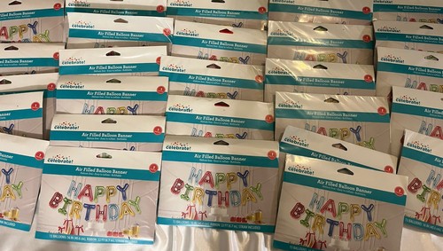 32 Piece Wholesale Lot Happy Birthday Balloons Banner Bunting Decoration New