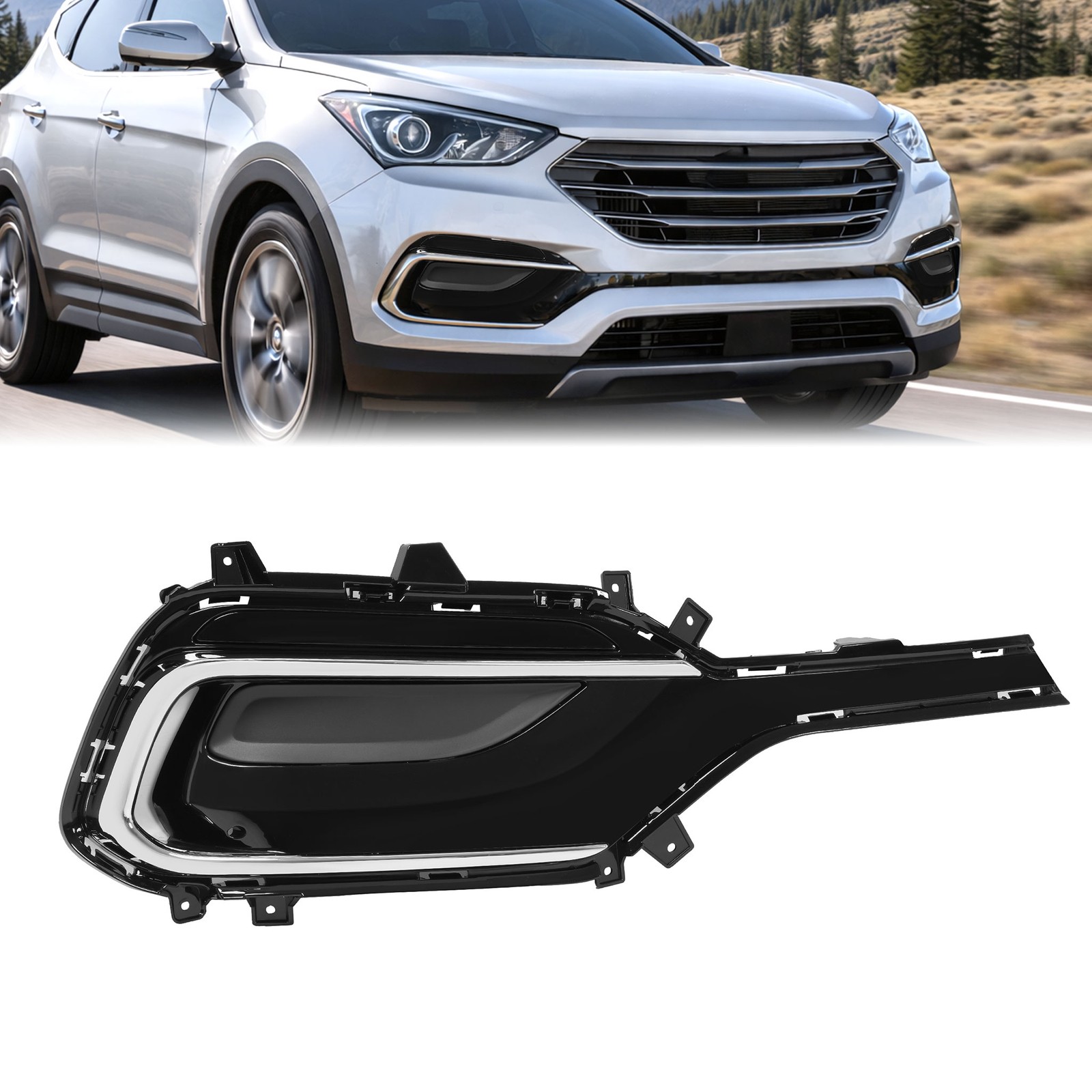 Fog Light Trim Bezel For Hyundai Santa Fe Sport 2017 Front  Right Passenger Side