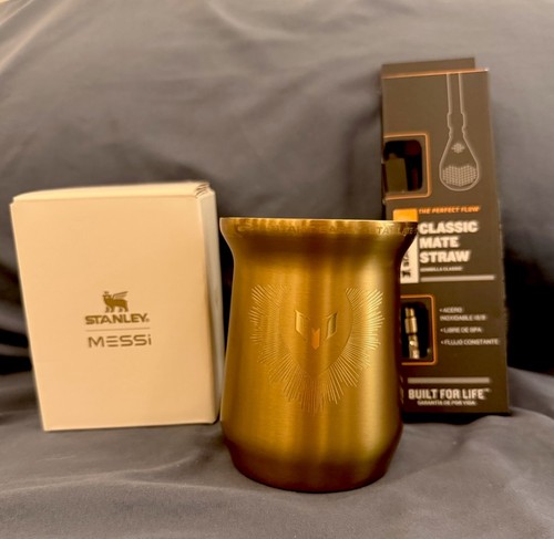 Stanley 2026 Messi GOLD edition Mate Mug + Mate (Bombilla) Straw BRAND NEW