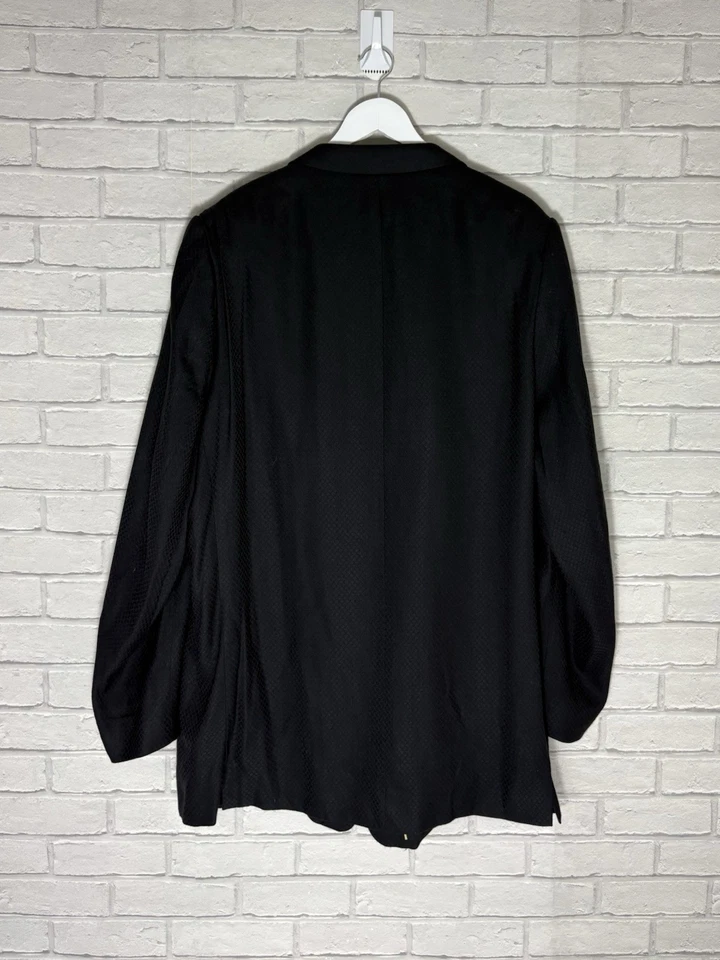 Versace Collection Black Textured Blazer Sports Jacket Wool Men's Size 70L 3XL - Image 3 of 4