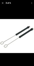 A.M.P 2 pcs Black Handle Retractable Metal Steel Wire Strands Jazz Drum Brushes