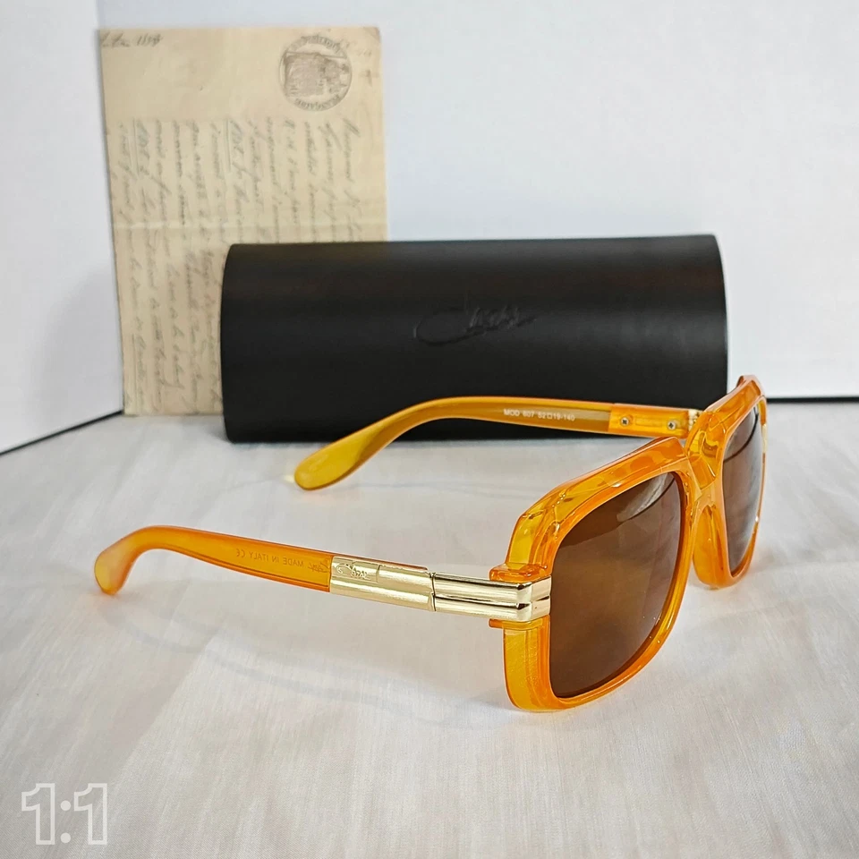 Gafas de sol tintadas CAZAL LEGENDS mujeres hombres gafas de lujo naranja y dorado Foto 2 de 4