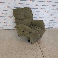 Poltrona Vintage Reclinabile Stile Cinova Alcantara Verde Salvia Italia Anni 80