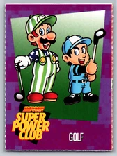 Golf Nintendo Super Power Club Magazine Card #80 Perforated