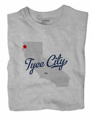 Tyee City California CA T-Shirt MAP