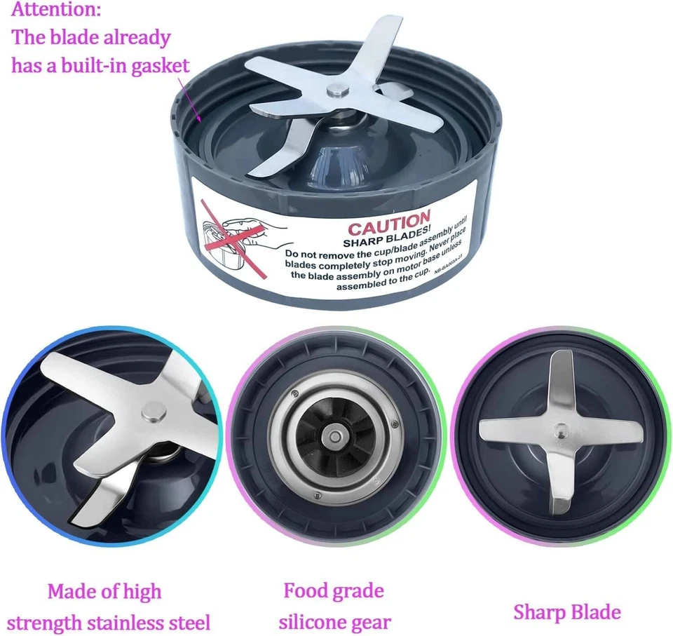 For NUTRIBULLET 600W 900W Juicer Blender Replacement Cross Extractor Blade Base - Image 3 of 4