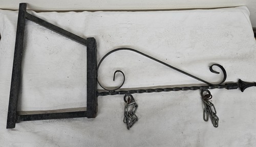 Vintage maybe Antique 32" CAST or WROUGHT IRON Sign Mounting Bracket AWESOME - Picture 7 of 7