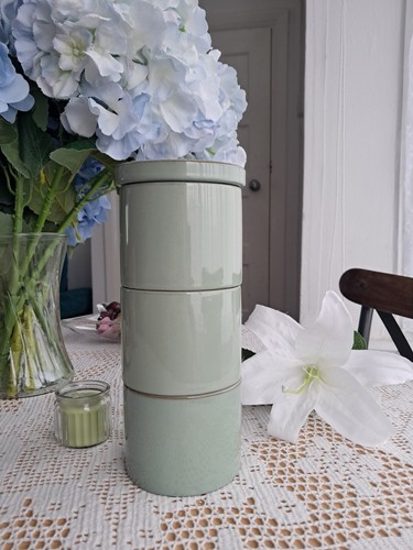 Next Sage Green Multi Set of 3 Stacking Storage Jars kitchen Tea Coffee Biscuits - 第 1/7 張圖片
