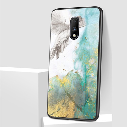 For OnePlus N200 9 8 7 Pro 7 6 5T Marble Tempered Glass Hybrid Hard Back Case - Picture 15 of 18