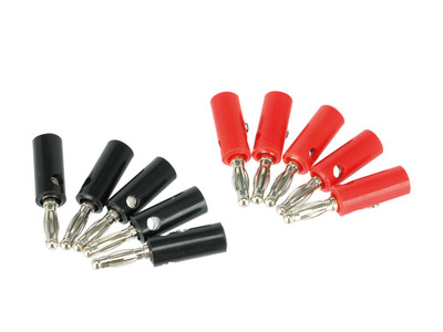 gemischt Bananenstecker 2 Stück 4mm für Messleitungen rot / schwarz TV gemischt Bananenstecker 2 Stück 4mm für Messleitungen rot / schwarz TV